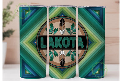 Lakota Beaded Design 20oz Tumbler Wrap Sublimation PixelChick 