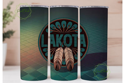 Lakota Beaded Design 20oz Tumbler Wrap Sublimation PixelChick 