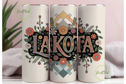 Lakota Floral Tumbler Design Sublimation PixelChick 