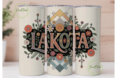 Lakota Floral Tumbler Design Sublimation PixelChick 
