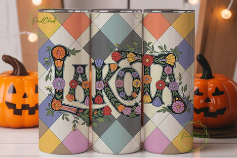 Lakota Floral Tumbler Design Sublimation PixelChick 