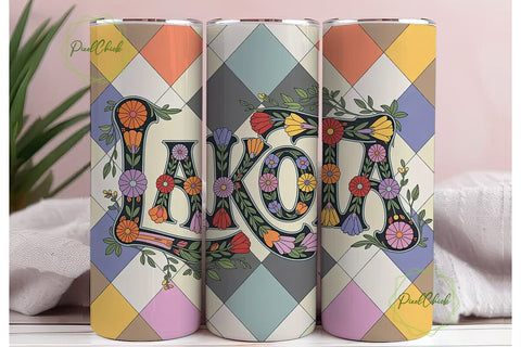 Lakota Floral Tumbler Design Sublimation PixelChick 