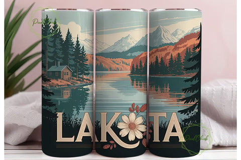 Lakota Nature 20oz Tumbler Wrap Sublimation PixelChick 