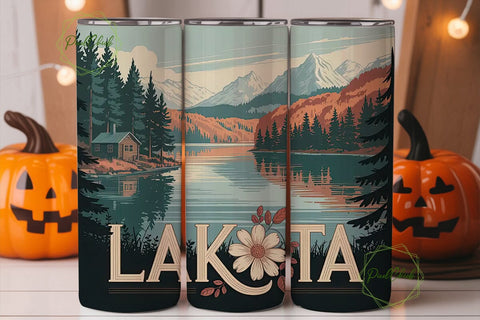 Lakota Nature 20oz Tumbler Wrap Sublimation PixelChick 