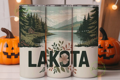 Lakota Nature 20oz Tumbler Wrap Sublimation PixelChick 