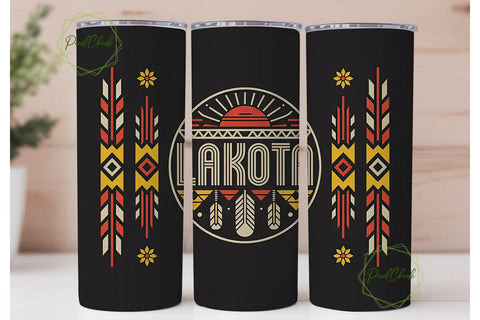 Lakota Tribal Pride 20oz Tumbler Wrap Sublimation PixelChick 