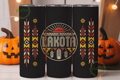 Lakota Tribal Pride 20oz Tumbler Wrap Sublimation PixelChick 