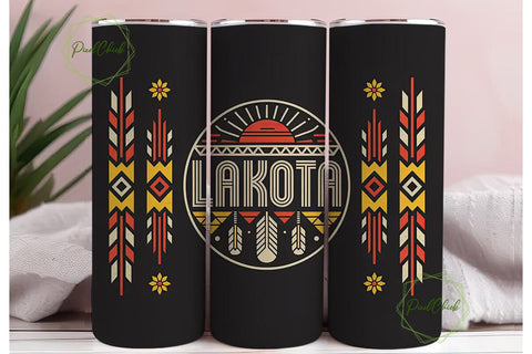 Lakota Tribal Pride 20oz Tumbler Wrap Sublimation PixelChick 