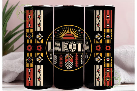 Lakota Tribal Pride 20oz Tumbler Wrap Sublimation PixelChick 