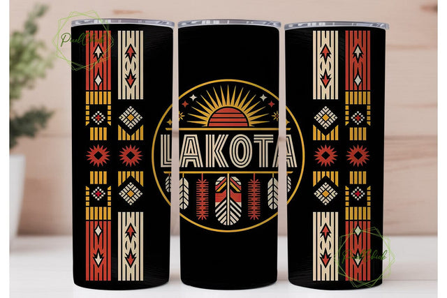 Lakota Tribal Pride 20oz Tumbler Wrap Sublimation PixelChick 