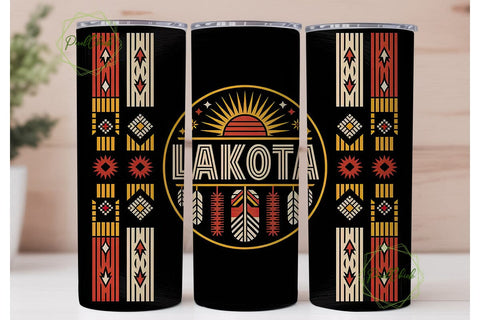 Lakota Tribal Pride 20oz Tumbler Wrap Sublimation PixelChick 