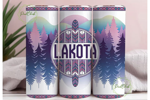 Lakota Tumbler Wrap Design Sublimation PixelChick 