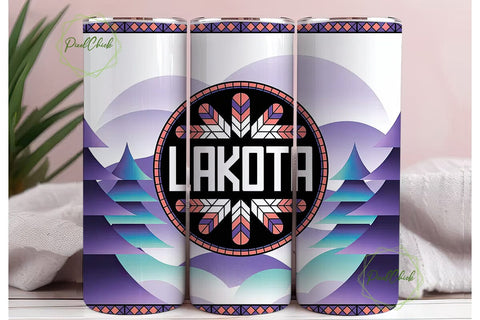 Lakota Tumbler Wrap Design Sublimation PixelChick 