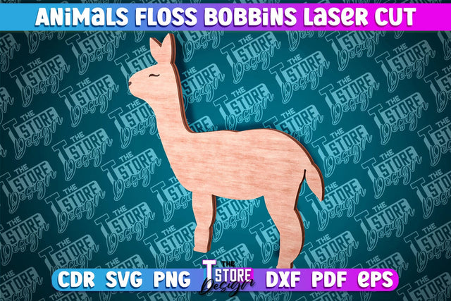 Lama Floss Bobbins Laser Cut | Laser Cut Design | CNC File SVG The T Store Design 