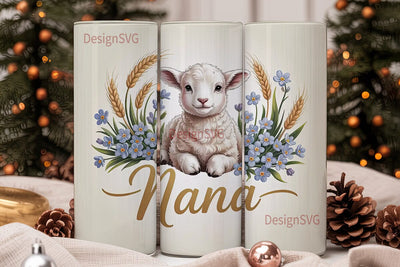 Lamb and Nana 20oz Tumbler Wrap Sublimation DesignSVG 