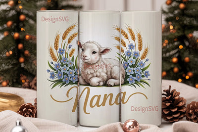 Lamb and Nana 20oz Tumbler Wrap Sublimation DesignSVG 