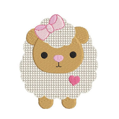 Lamb with Heart Embroidery Design Embroidery/Applique DESIGNS Creatively Embroidery 