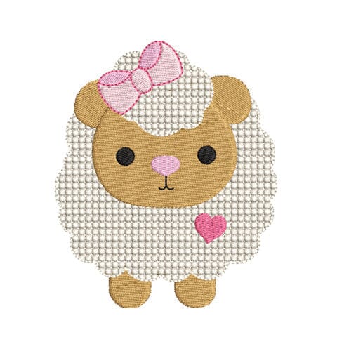 Lamb with Heart Embroidery Design Embroidery/Applique DESIGNS Creatively Embroidery 