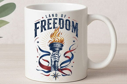 Land of Freedom Torch PNG | Patriotic Sublimation Design SVG BillahCrafts 
