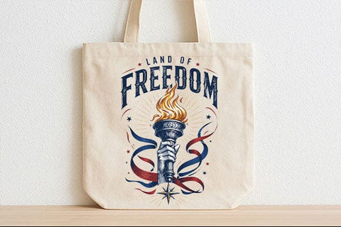 Land of Freedom Torch PNG | Patriotic Sublimation Design SVG BillahCrafts 