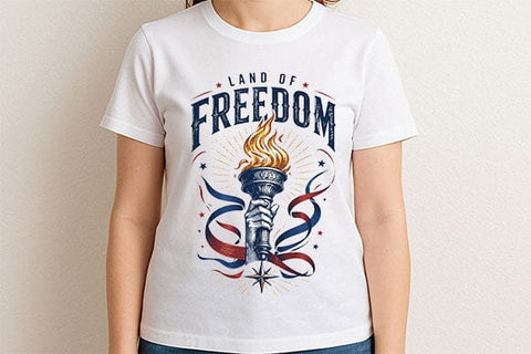 Land of Freedom Torch PNG | Patriotic Sublimation Design SVG BillahCrafts 