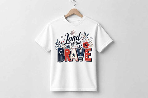 Land Of The Brave PNG | Patriotic Sublimation Design Digital Download SVG BillahCrafts 