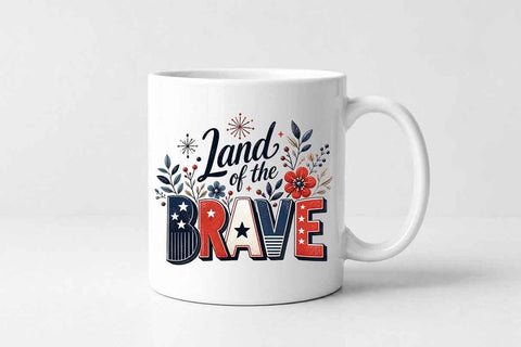 Land Of The Brave PNG | Patriotic Sublimation Design Digital Download SVG BillahCrafts 