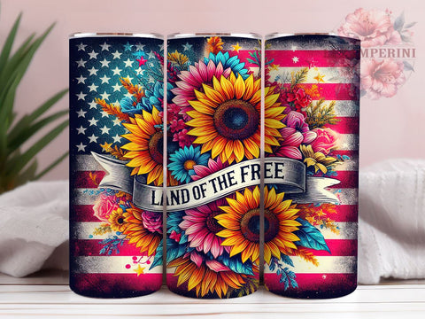 Land Of The Free 20oz Tumbler Wrap PNG, 4th of July Tumbler Png, Straight & Tapered Tumbler Wrap, Instant Digital Download Sublimation Li Zamperini 