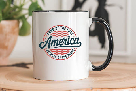 Land of the Free America Because of the Brave SVG Angelina750 