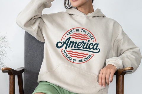 Land of the Free America Because of the Brave SVG Angelina750 