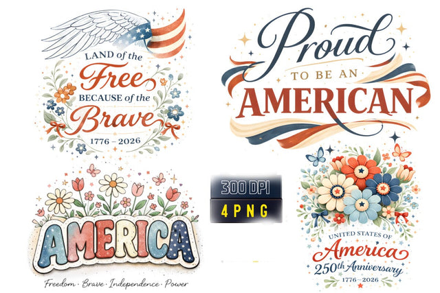 Land of the Free Because of the Brave, Proud to Be an American, America 250 Anniversary, Patriotic Floral America, USA Independence Day PNG, Vintage Americana Sublimation, 1776 2026 Celebration, Red White Blue Design Sublimation BlackCatsMedia 