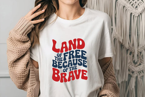 Land of the Free Because of the Brave SVG Angelina750 
