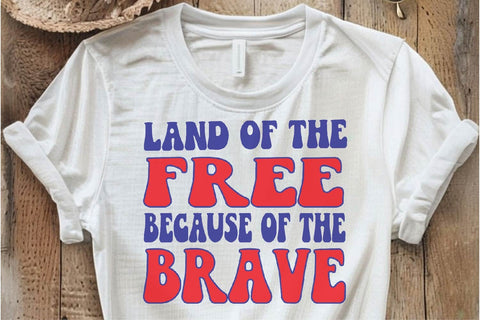 Land Of the Free Because of the Brave SVG PNG DXF EPS Cut File - Cricut & Silhouette Design SVG So Fontsy VIP Design Shop 