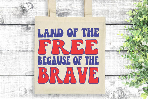 Land Of the Free Because of the Brave SVG PNG DXF EPS Cut File - Cricut & Silhouette Design SVG So Fontsy VIP Design Shop 