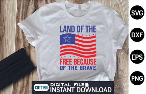Land Of The Free Because Of The Brave svg SVG designer krishna 