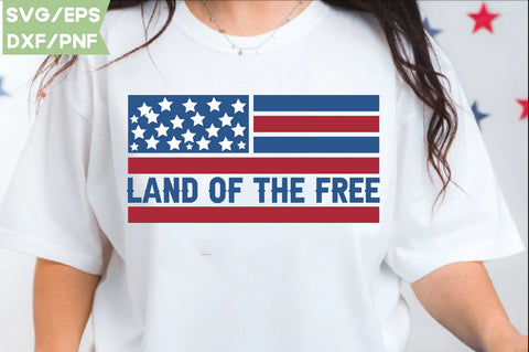 land of the free, Patriotic Flag Svg Bundle, American Flag SVG Bundle, July 4th, Patriotic Svg, Fourth Of July,Funny Quote Svg,flag svg,flag PNG, SVG farhad farhad 