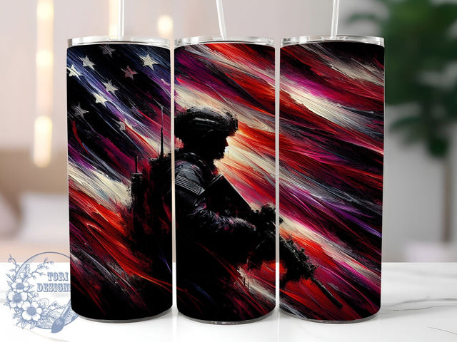 Land of the Free Patriotic Flag Tumbler, Patriotic Cup Design, Land Of Free Art, USA Flag Wrap, American Pride Design, Patriotic Quote Cup, Freedom Tumbler Art Sublimation ToriDesigns 