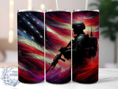 Land of the Free Patriotic Flag Tumbler, Patriotic Cup Design, Land Of Free Art, USA Flag Wrap, American Pride Design, Patriotic Quote Cup, Freedom Tumbler Art Sublimation ToriDesigns 
