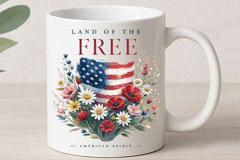 Land Of The Free PNG Patriotic Sublimation Design American Spirit SVG BillahCrafts 