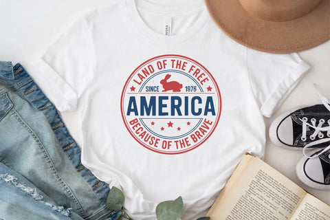 Land of the Free since 1976 America Because of the Brave SVG Angelina750 