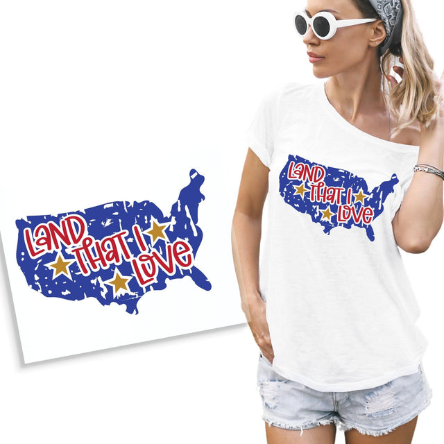 Land That I Love Iron On Transfer Physical So Fontsy T-Shirt Iron-On Transfer Shop