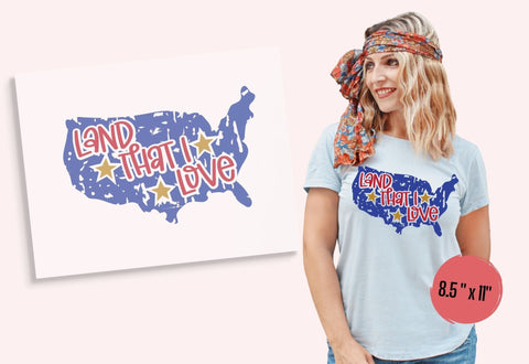 Land That I Love Iron On Transfer Physical So Fontsy T-Shirt Iron-On Transfer Shop