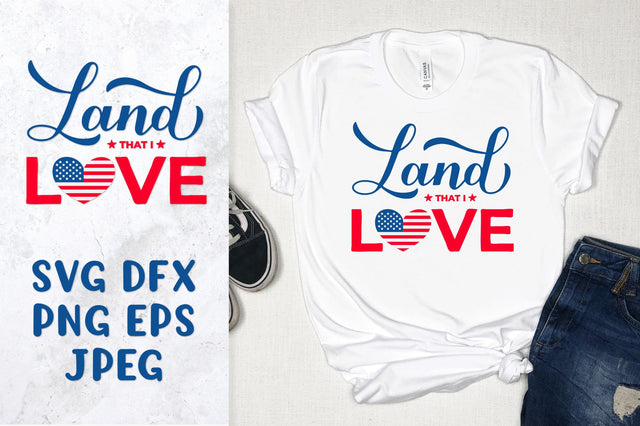 Land that I love SVG. 4th of July quote. Patriotic design SVG LaBelezoka 