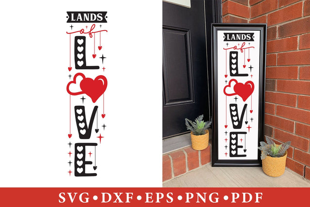 Lands of Love | Valentine Porch Sign SVG SVG CraftLabSVG 