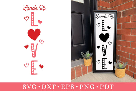 Lands of Love, Valentines Day Porch Sign SVG SVG CraftLabSVG 