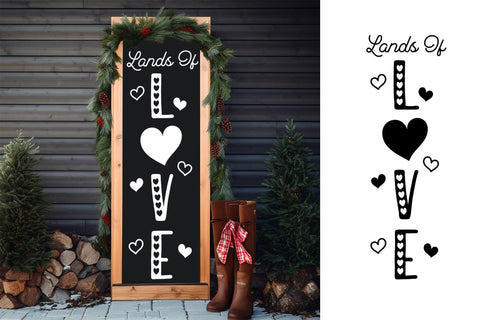 Lands of Love, Valentines Day Porch Sign SVG SVG CraftLabSVG 