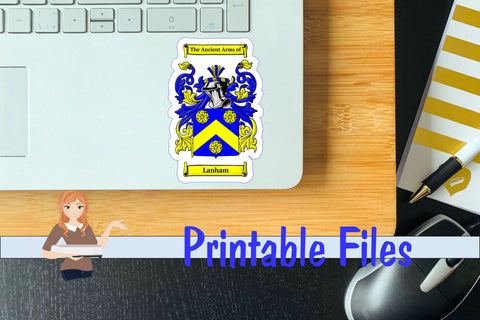 Lanham Coat of Arms Sticker 3D Paper Family Creations 