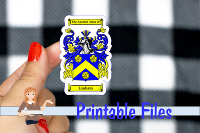 Lanham Coat of Arms Sticker 3D Paper Family Creations 