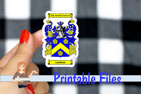 Lanham Coat of Arms Sticker 3D Paper Family Creations 