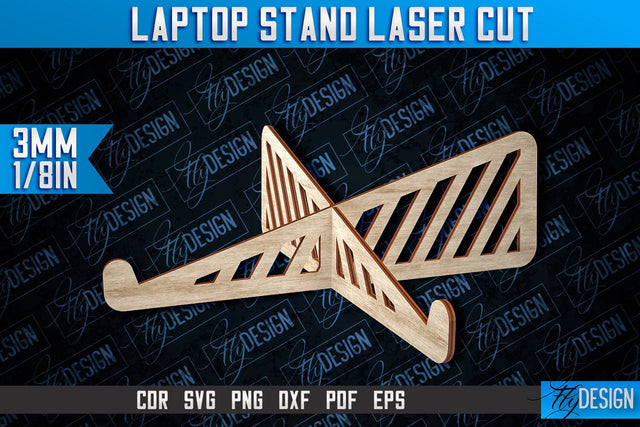 Laptop Stand Laser Cut | Stand SVG Design | CNC Files SVG Fly Design 